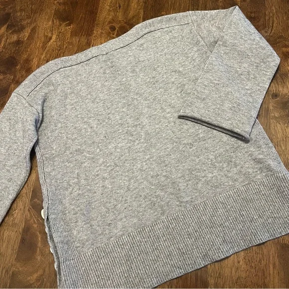 Anthropologie Fresnel Pullover Nautical Buttoned Sweater Size XS Gray - Picture 16 of 16
